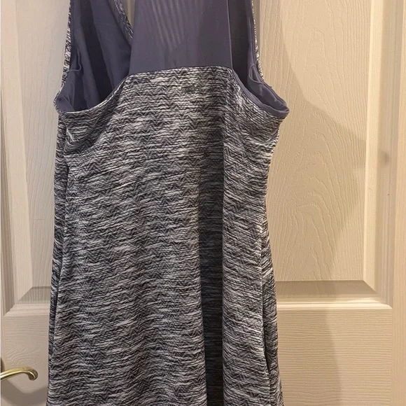 MPG Sport Blue White Travel Athletic Dress Built-in Bra Pockets XL - Picture 4 of 11